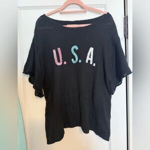 Wild Fox USA sequins top